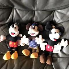 レトロ‼️ミッキーマウス2体とミニーマウス1体セット
