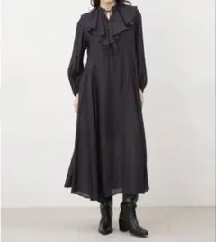 Mila Owenミラオーウェン ラッフルナ ローワンピース ブラック