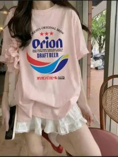 オリオンビール Tシャツ ベビーピンク 沖縄
