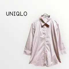 【UNIQLO 】七分袖 ストライプシャツ　ブラウス　トップス　ビジネス