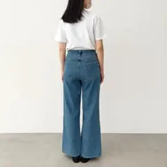 ノーリーズ　ブーツカット　デニムパンツ　フレア　レディース　ブルー　コットンのサムネイル