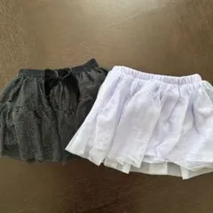 H&M フリルラメスカートセット