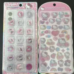 サンリオ　おはじきシール　コットンパフィー　ハローキティ