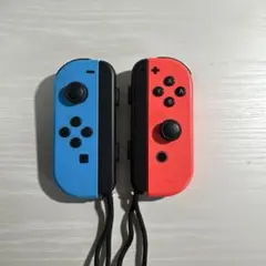 【ジャンク品】Switch ジョイコン 赤 青 ストラップ付 純正品