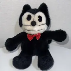 初期のFelix The Cat ／フェリックス・ザ・キャットのぬいぐるみ 初期のFelix The Cat フェルト生地のぬいぐるみ 1910-30年代頃＜レア