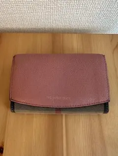 【訳あり】バーバリー 折財布 ノバチェック ピンク BURBERRY イタリア製のサムネイル
