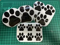 犬猫　足跡デザイン ステッカー 12枚セット