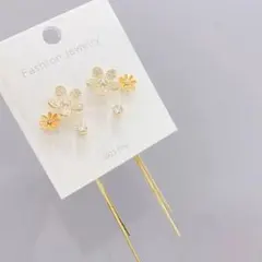 S925シルバー 花形スタッドピアス3ペアセット