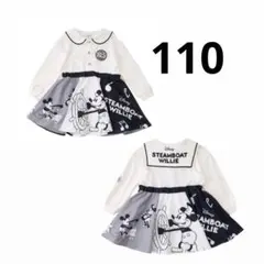 蒸気船ウィリー　ミッキーマウス　ワンピース 110cm リトシー ミニー