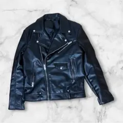 ZARA フェイクレザージャケット ブラック Sサイズのサムネイル