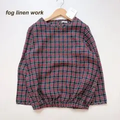 未使用　フォグリネンワーク　ブラウス　プルオーバー　リネン100% 麻　チェックのサムネイル