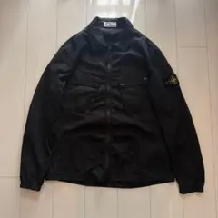 早い者勝ち！Stone Island XLブラックナイロンメタルシャツジャケット 