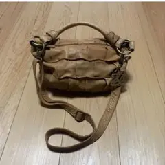 レザー ショルダーバッグ ブラウン