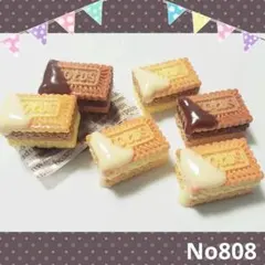 NO808デコパーツ☆クリームサンドチョコクッキー☆ロータス6個￥300