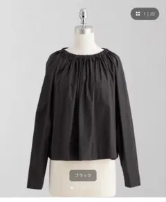 ネストローブ コットンリネンドロストリボンスモック黒 - メルカリ