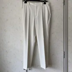 【美品】ユニクロ きれい目パンツ 白 Mサイズ ストレッチ有り