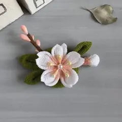 さくらブローチ 桜 1輪 2wayクリップ付 つまみ細工 晴の日 日常使 母の日