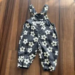 BREEZE 花柄ロンパース 80サイズ ブラック