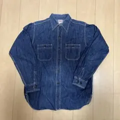 ヴィンテージ デニムシャツ 2nd ドーナツボタン フラップポケット 90s
