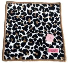 kate spade 新品 レオパード柄＆ブランドロゴタグ シュニール織ハンカチのサムネイル