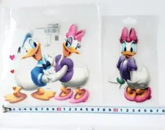【新品未使用】ディズニー　ドナルド　デイジーステッカー　2枚セット　オマケ付き