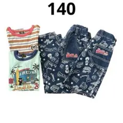 ダブルビー キッズ　夏服　まとめ売り　140 男の子　Tシャツ　デニムのサムネイル