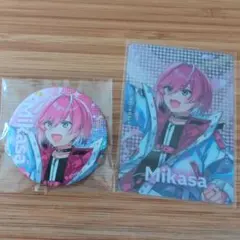 めておら　みかさくん　缶バッジ&カード