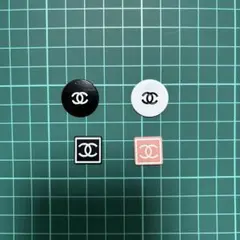 Chanelロゴカボションセット（黒・白・ピンク）