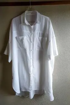 【chocol raffine robe】超美品　シャツブラウス　オフホワイト