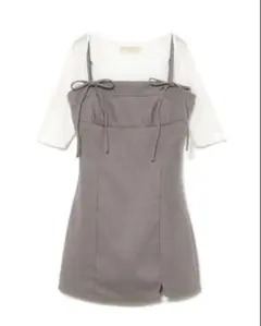 ANDMARYBetty shirring mini dress (BLACK) - メルカリ