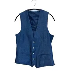 SUIT SELECT ベスト　スーツセレクト　デニム　ツイード　リバーシブル