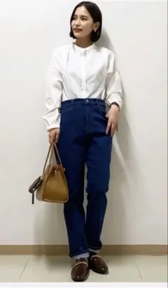 THE SHOP TK【2WAY】タック白ブラウス Mサイズ