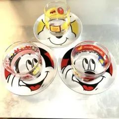 キリンディズニーソーサー3枚&グラス 3個&サッポロ一番ハロウィンマグ1個セット