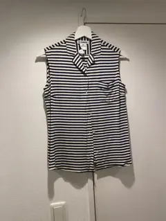 JIL SANDER ストライプ ノースリーブシャツ 36