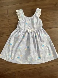 女の子用ワンピース水着 薄紫色 エルサ　アナと雪の女王