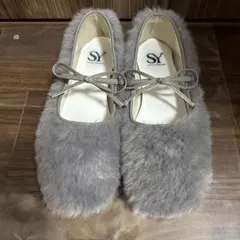 SY ユナイテッドアローズ　フェイクファーフラットシューズ