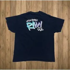 グラデーションロゴプリント Tシャツ ブラック XL