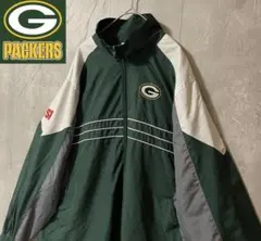 NFLグリーンベイパッカーズvintageナイロンジャケット90s緑グリーン