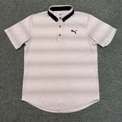 PUMA　総柄ドライポロシャツ　半袖　ゴルフウェア　Mサイズ