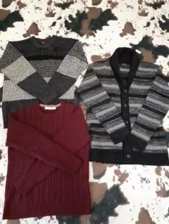 【在庫処分】Confirm　ニット セーター、カーディガンM3点セットまとめ売り