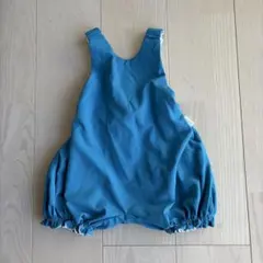 マールマール　青いロンパース・カバーオール　ブルー　エプロン