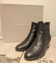 ✴美品 ✴ファビオルスコーニ　ブラック サイドゴア　ブーツ　36　レザー