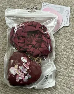 しまむら 青木美沙子 サンリオキャラクターズ コラボ ポーチ付きストラップ 赤