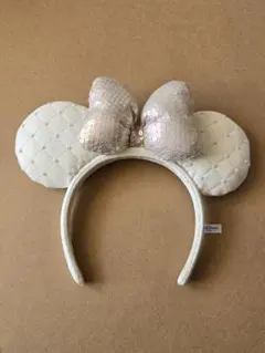 ディズニー　 ミニー　キルティングカチューシャ ホワイト