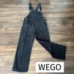 未使用品　WEGOブラック コーデュロイ オーバーオールS size