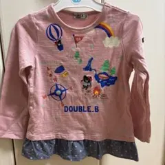 DOUBLE.B 長袖カットソー ピンク110cm