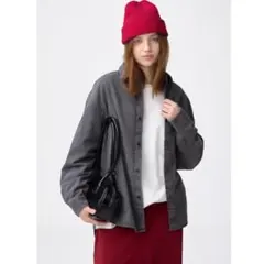 【S】GU デニムオーバーサイズシャツ