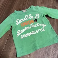 DOUBLE.B グリーン 長袖Tシャツ 90