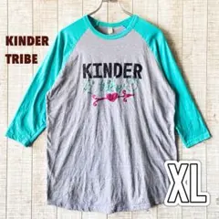 メンズ ラグラン 7分袖 Tシャツ アメリカ古着 XLサイズ ラメプリント