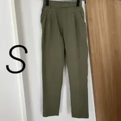 ファニーカンパニー 極伸びストレッチテーパードパンツ Sサイズ カーキ